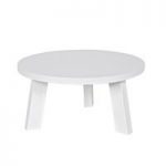 Teramo Large Side Table Round In White Pine