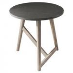 Artisan Side Table Round In Concrete With Mindy Ash Legs