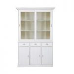 Cobham Glass Display Cabinet In White Pine With 5 Doors
