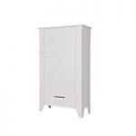 Foster Wooden Home Office Cabinet In White With 1 Door