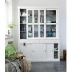 Malvern Display Cabinet In White With 6 Doors And 4 Drawers