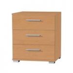 Douglas Bedside Cabinet In Beech With 3 Drawers