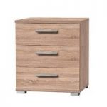 Douglas Bedside Cabinet In Sonoma Oak With 3 Drawers