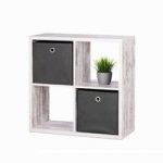 Version Cube Display Unit In Fresco Oak With 4 Compartment