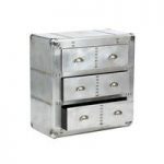 Waldron Chest of Drawers Large In Silver With 3 Drawers