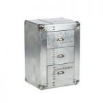 Waldron Bedside Cabinet In Silver With 3 Drawers