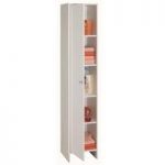 Flash Tall Bathroom Cabinet In White With 1 Door