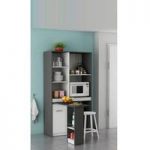 Hyttan Kitchen Display Cabinet In White And Graphite Grey