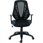 Phoenix Home Office Chair In Black With Castors
