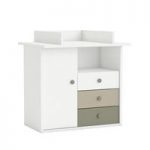 Carolyn Childrens Chest of Drawers In White Basalt And Grey
