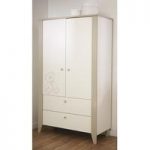 Orsang Childrens Wardrobe In White With 2 Doors And 2 Drawers