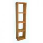 Bastian Wooden Bookcase In Beech With 3 Shelf