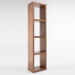 Bastian Wooden Bookcase In Walnut With 3 Shelf