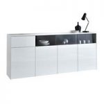 Haven Sideboard In White With Gloss Fronts And 4 Doors