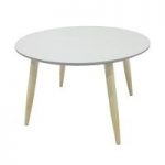 Carter Wooden Side Table Round In White