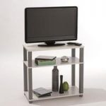 Cyprus Modern TV Stand In White With Shelves