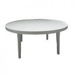 Blake Contemporary Coffee Table Round In Shiny White