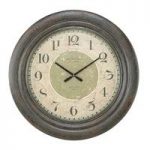 Royal Round Wall Clock In Brown And Green
