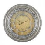 Grossi Wall Clock Round In Silver Finish Frame