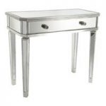 Serena Dressing Table In Clear Mirror With Silver Frame