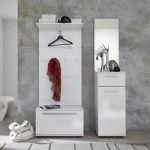 Cadore Hallway Furniture Set In White With High Gloss Fronts
