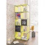Vetra Shelving Unit Tall In Apple Green With 10 Compartments