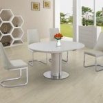 Italia Glass Extendable Dining Table In Cream Gloss