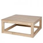 Belina Wooden Coffee Table Square In Solid Oak
