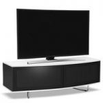 Avitus TV Stand In Black Gloss With White Top and Bottom Panel
