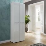 Vector Hallway Wardrobe In White With Glass Fronts