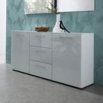 Vector Modern Sideboard In White With Glass Fronts