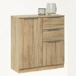 Bayern Chest Of Drawers Small In Brushed Oak With 2 Drawers