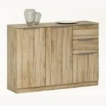 Bayern Sideboard Small In Brushed Oak With 2 Doors Drawers