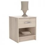 Osaka Modern Bedside Cabinet In Acacia With 1 Drawer