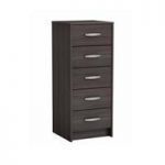 Osaka Chest Of Drawers In Vulcano Oak With 5 Drawers