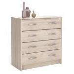 Osaka Wide Chest Of Drawers In Acacia With 4 Drawers
