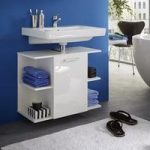 Blanco Wall Mounted Vanity Cabinet In White And High Gloss Front