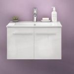 Campus Vanity Cabinet In High Gloss Fronts With Washbasin