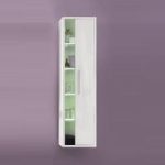 Campus Wall Mounted Bathroom Cabinet In High Gloss Front And LED