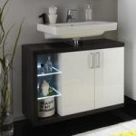 Forum Vanity Unit In Smoky Silver High Gloss Fronts With LED