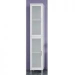 Onix Bathroom Cabinet In White And Glass Fronts With 2 Doors