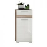 Eterno Bathroom Cabinet In Oak And White High Gloss