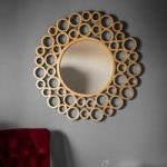 Zensen Stylish Wall Mirror Round In Gold