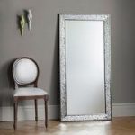 Durban Floor Mirror Rectangular In Silver