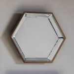 Allure Wall Mirror Hexagonal In Copper With Wooden Frame