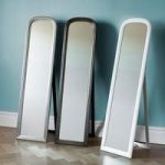 Woven Rectangular Cheval Floor Standing Mirror