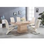 Elgin Convertible And Extendable Dining Table With 6 Demi Chairs