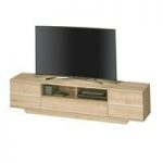 Norstone Wide LCD TV Stand In Beech With 5 Drawers