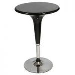 Coulter Bar Table Round In Black ABS With Chrome Base