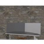 Marquis Wall Mirror Rectangular In Grey And White High Gloss